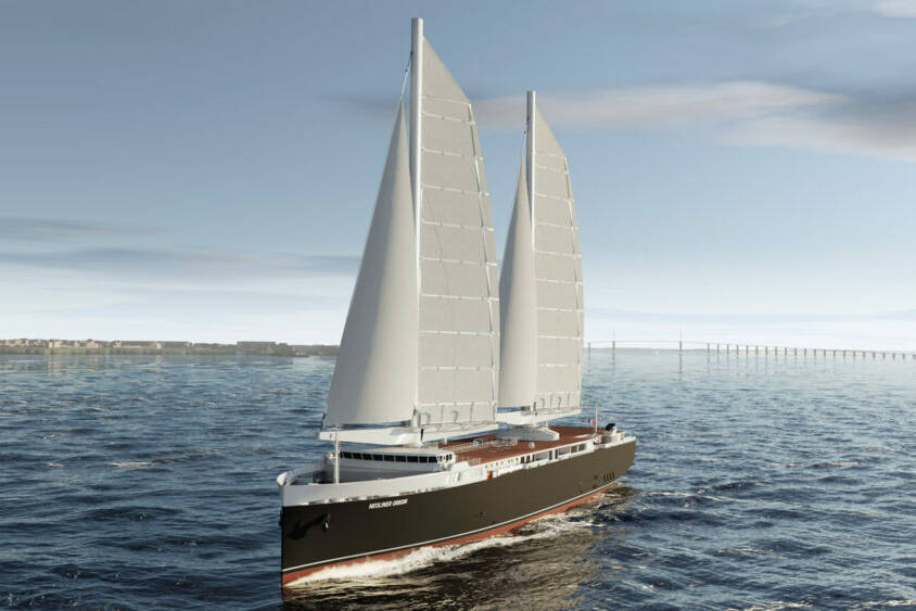 Le Neoliner Origin, premier cargo à voile géant, s’apprête à traverser l’Atlantique vers Saint-Pierre-et-Miquelon