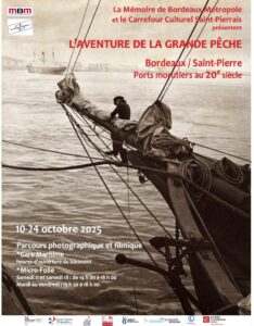 Une quarantaine d’images d’archives et un film retracent jusqu’au 24 octobre, à la Gare maritime et à la Micro-Folie, l’épopée de la morue entre l’archipel, la mer du Nord-Atlantique et… Bordeaux. Il s’agit de la même exposition conçue à Bordeaux en 2024 par La Mémoire de Bordeaux Métropole, qui s’exporte pour la première fois à Saint-Pierre-et-Miquelon en partenariat avec le Carrefour culturel Saint-Pierrais.