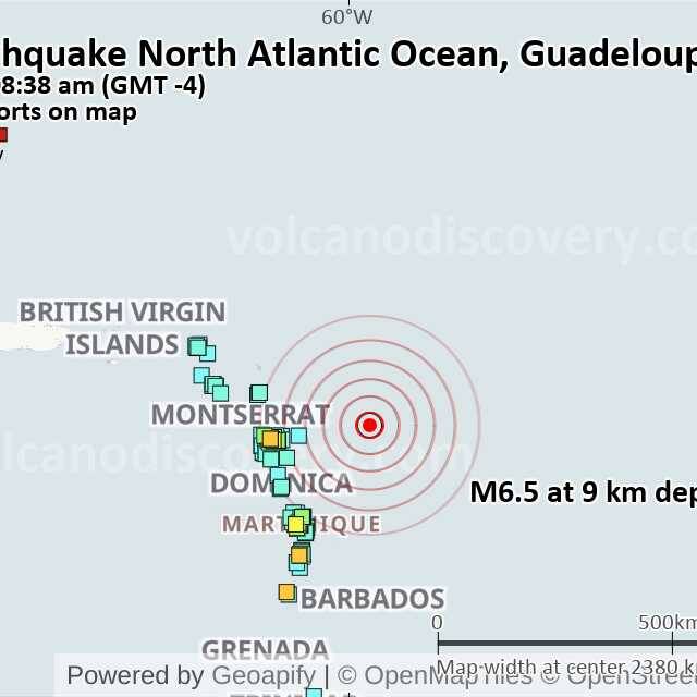 Séisme de magnitude 6,6 dans les Petites Antilles : la terre tremble sans dégâts, mais les répliques se poursuivent