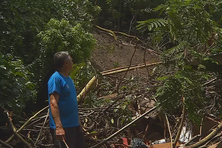 Glissement de terrain à Papenoo : un atelier détruit, une famille épargnée de justesse