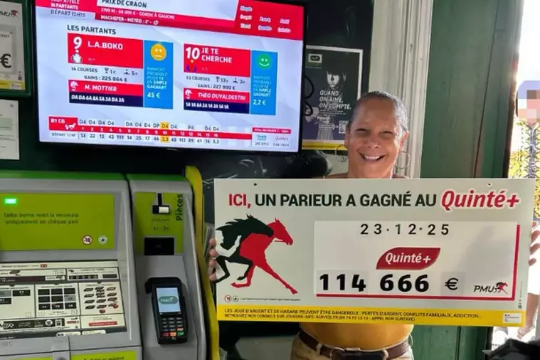Martinique : plus de 114 000 euros au Quinté+ empoché par un joueur du Lamentin