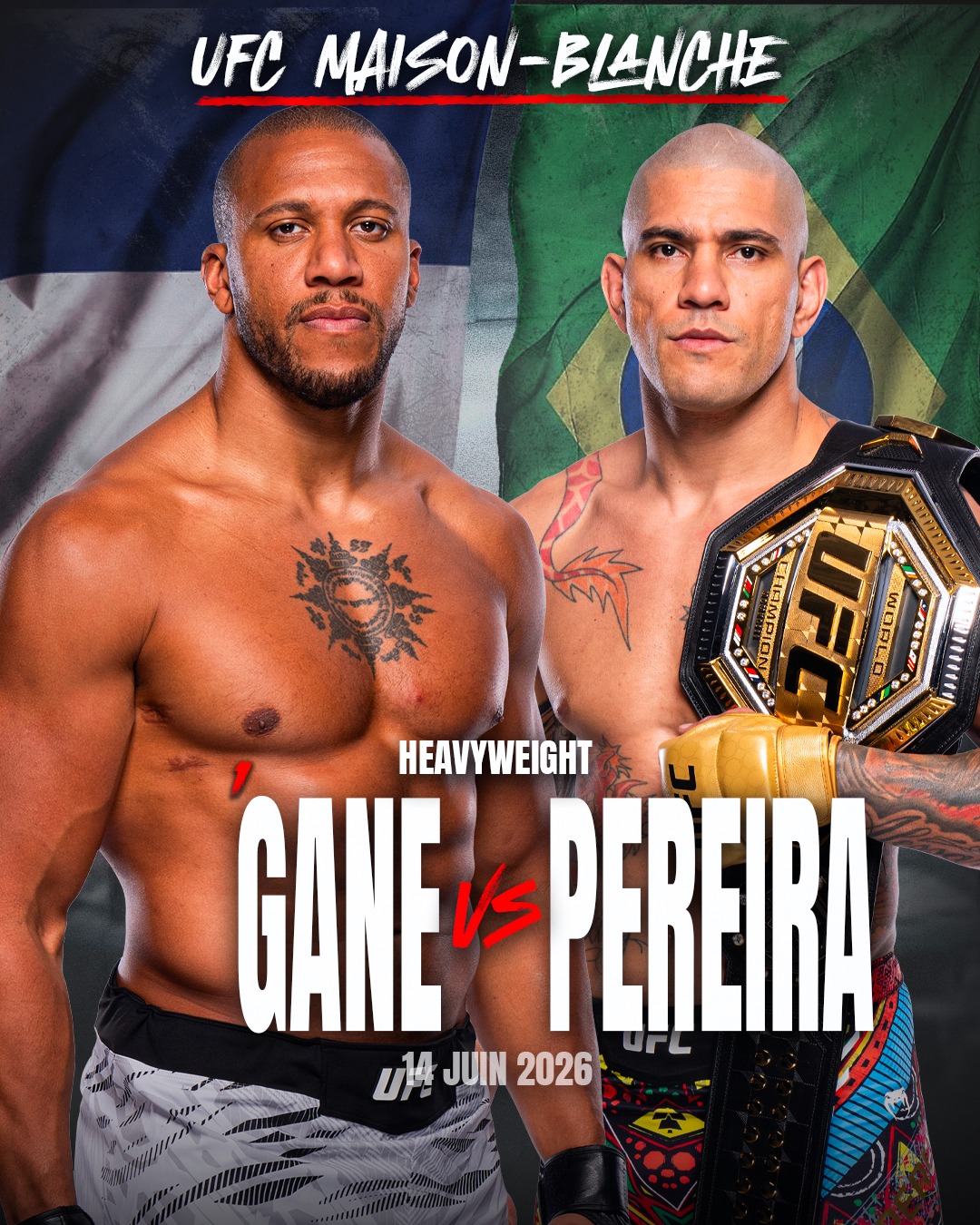 Ciryl Gane combattra Alex Pereira à la Maison Blanche : un choc mondial pour le titre intérimaire