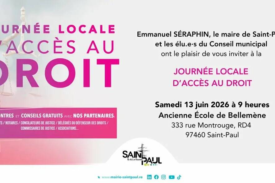 Saint-Paul : une journée gratuite d'accès au droit ce samedi à Bellemène