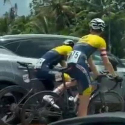 Tour cycliste de Guadeloupe : deux coureurs exclus après avoir été filmés tractés par une voiture