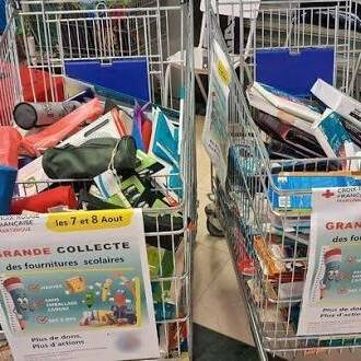 Près de 3 tonnes de fournitures scolaires récoltées en Martinique par la Croix-Rouge