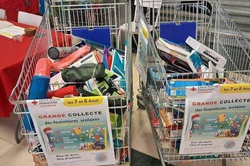 Près de 3 tonnes de fournitures scolaires récoltées en Martinique par la Croix-Rouge
