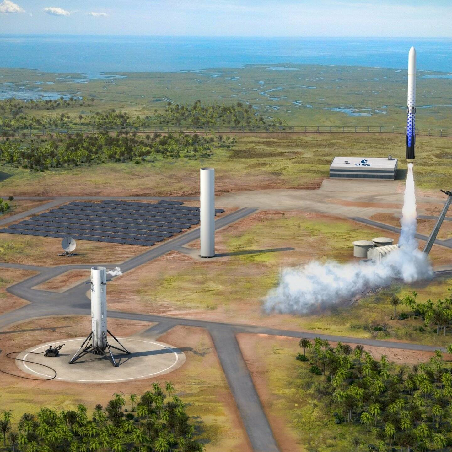 Guyane : le futur pas de tir des petits lanceurs au CSG prend forme sur l’ancien site Diamant
