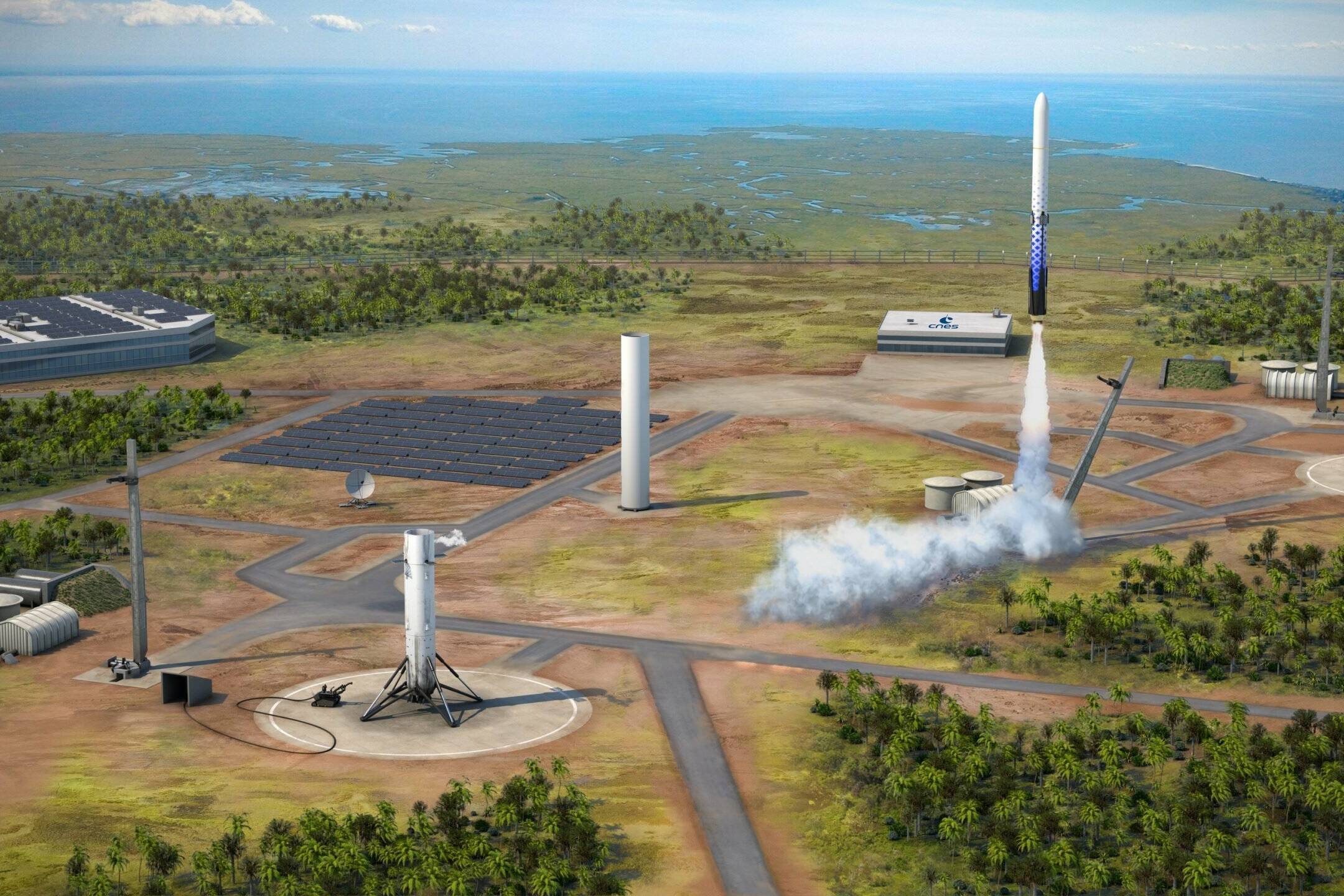 Guyane : le futur pas de tir des petits lanceurs au CSG prend forme sur l’ancien site Diamant